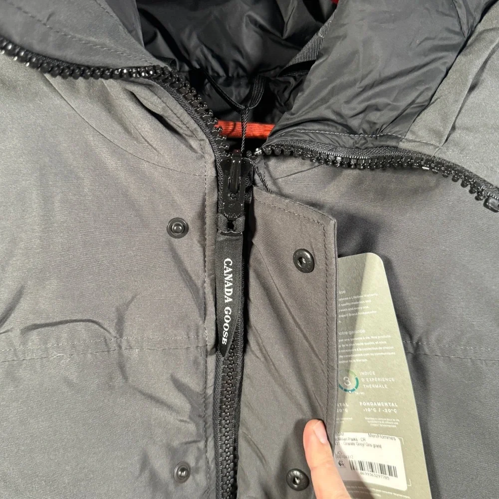 Canada Goose MacMillan Parka Mens L Granite Grey Down Filled Hooded 2080M
